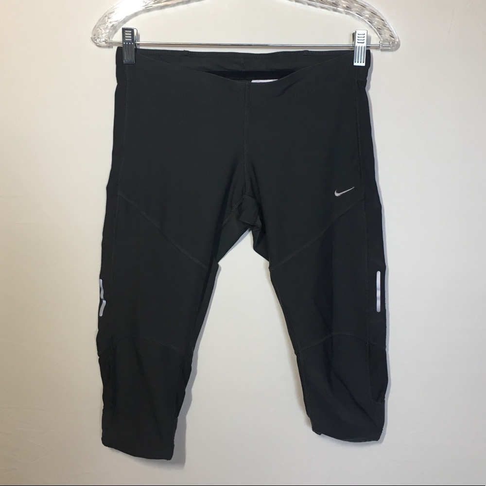 Nike Dri-Fit Capri Running Leggings Dark Gray M